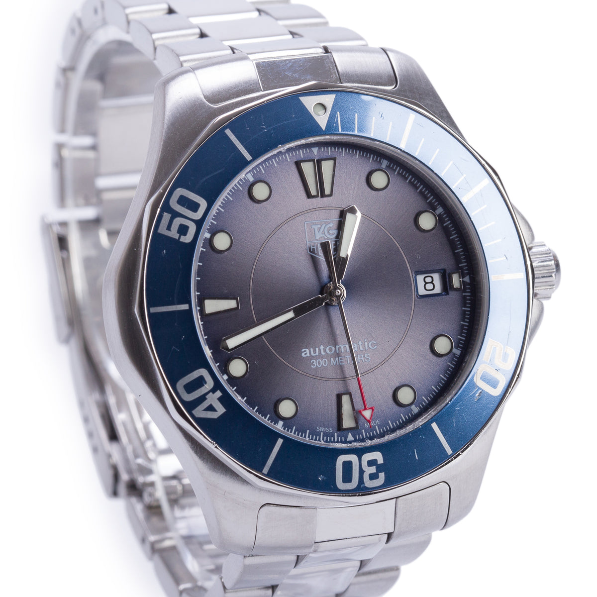 Tag Heuer Stainless Steel Aquaracer 42 MM Automatic Watch Blue Dial WAB2011