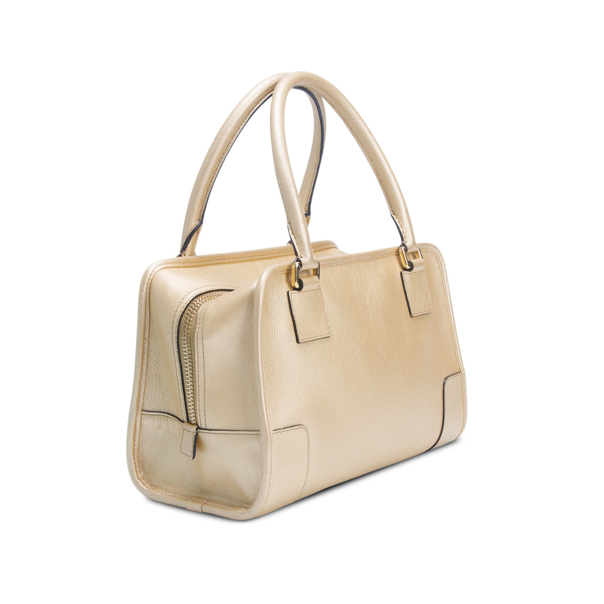 Loewe Gold Grained Calfskin Amazona 28