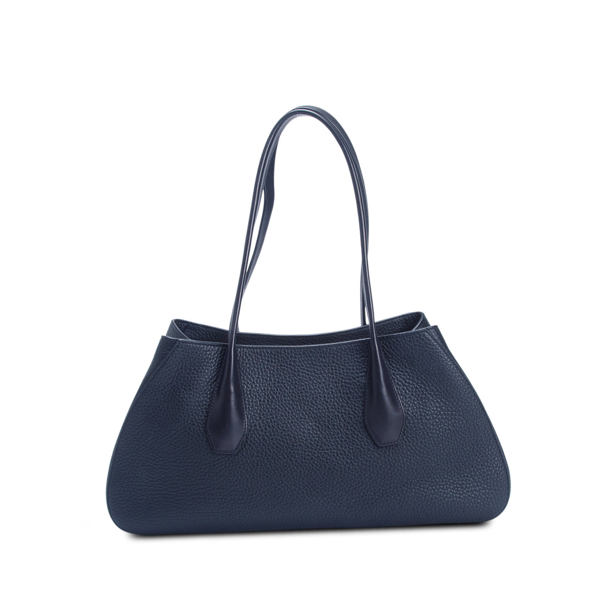 The Row Black Pebbled Calfskin Alger Shoulder Bag