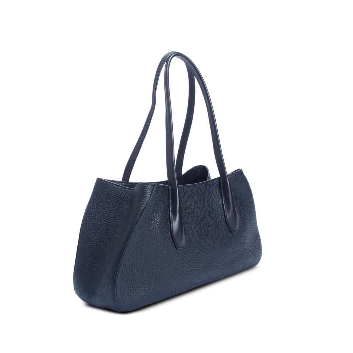 The Row Black Pebbled Calfskin Alger Shoulder Bag