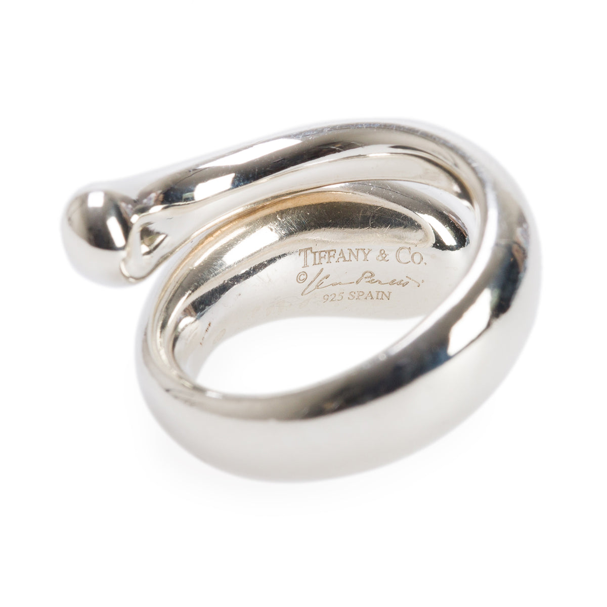 Tiffany & Co. Elsa Peretti Sterling Silver Teardrop Ring, Size 3.5