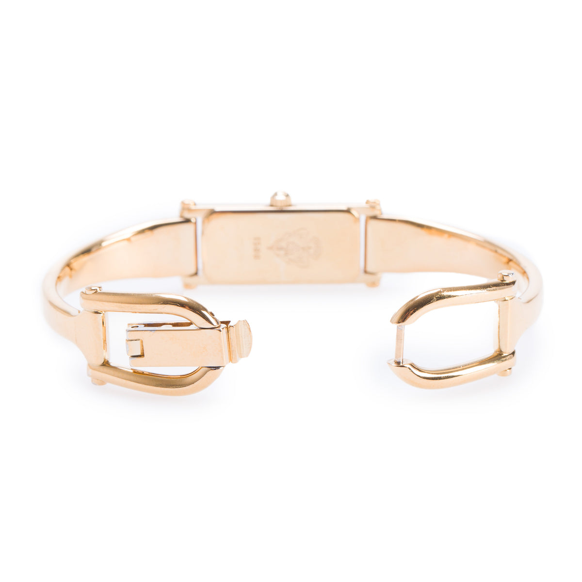 Gucci Gold-Plated Stainless Steel 1500 Series Watch Black Dial