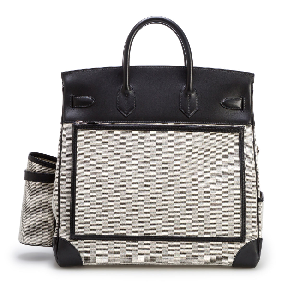 Hermes 2021 Ecru & Noir Toile H Canvas HAC Cargo Birkin 40