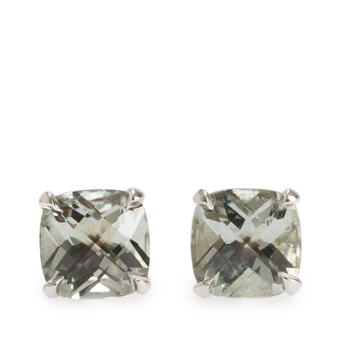 Tiffany & Co. Sterling Silver Prasiolite Sparklers Stud Earrings