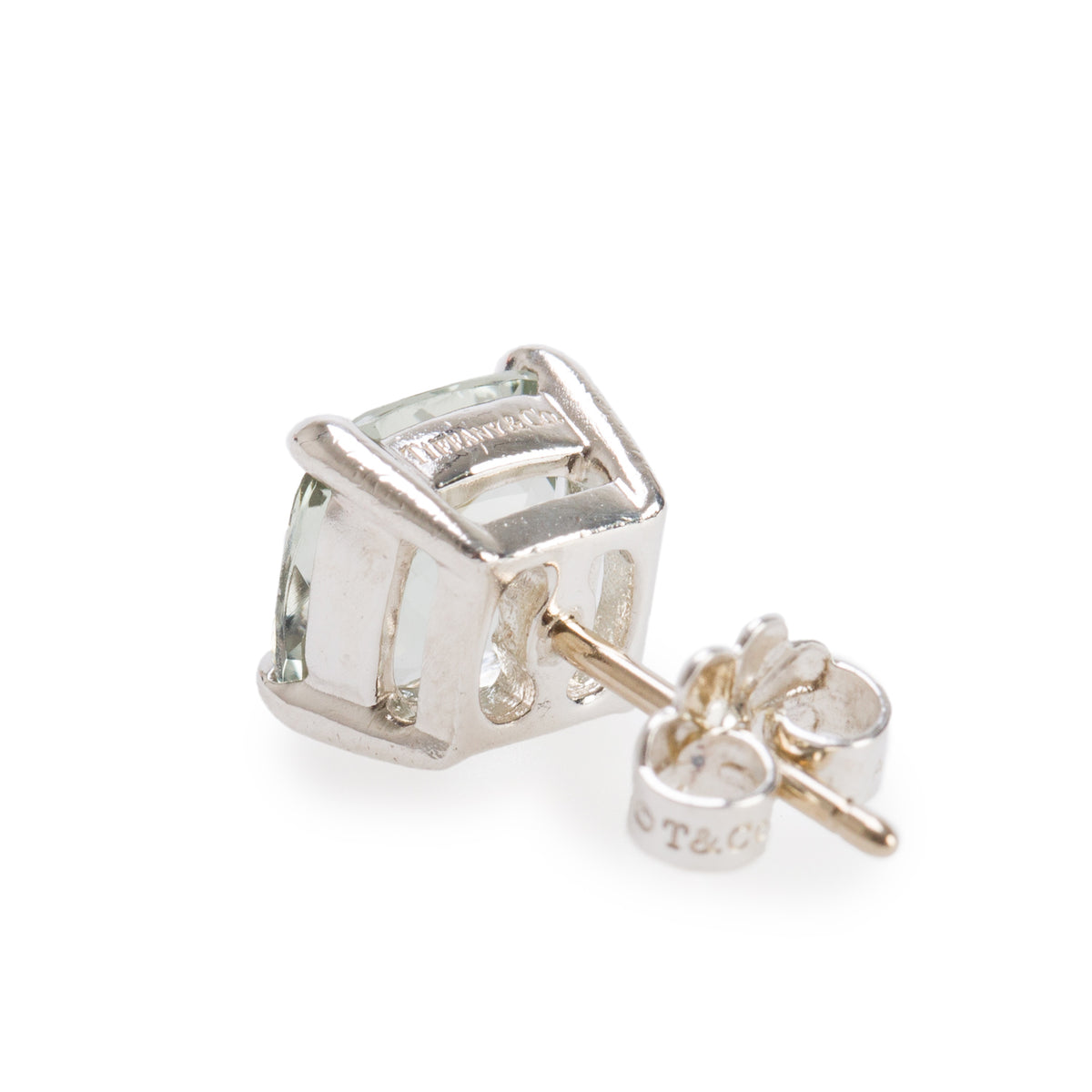 Tiffany & Co. Sterling Silver Prasiolite Sparklers Stud Earrings