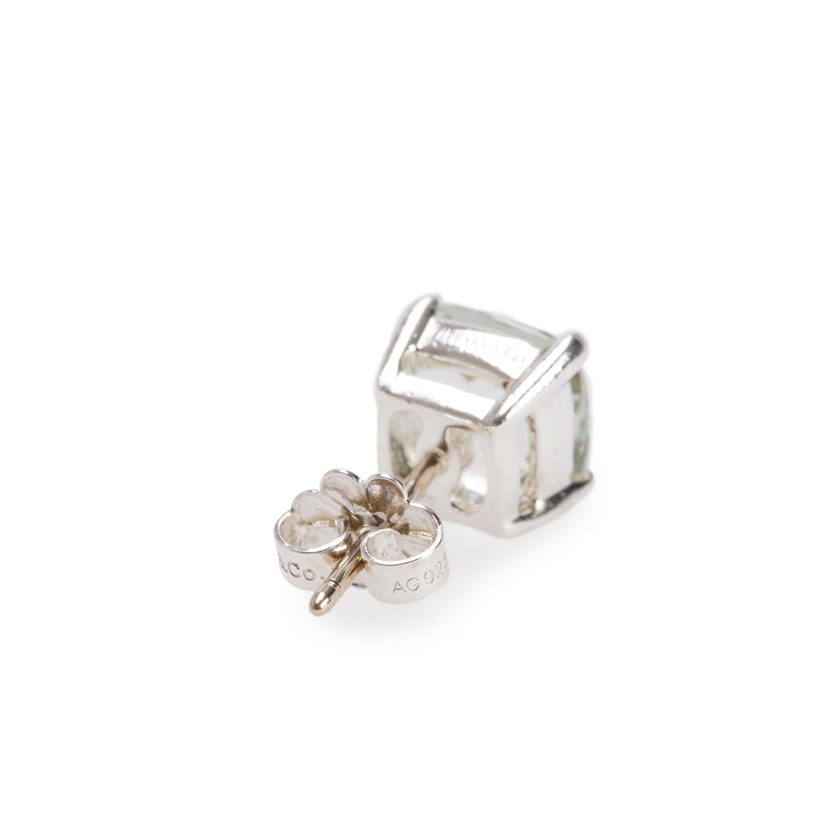 Tiffany & Co. Sterling Silver Prasiolite Sparklers Stud Earrings