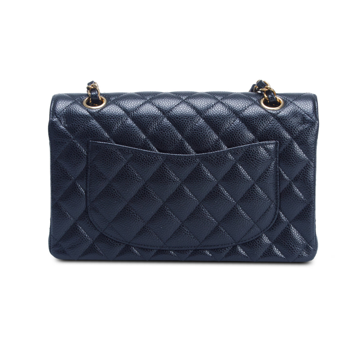 Chanel 2024 Black Quilted Caviar Leather Classic Small Double Flap Bag w/ Box & Receipt