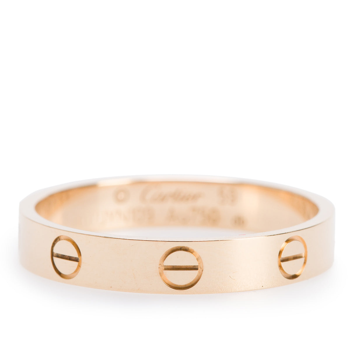 Cartier 2020 18k Yellow Gold 3.6 mm Love Wedding Band Ring, Small Model Size 59 9 w/ Box, Receipt & Certificate
