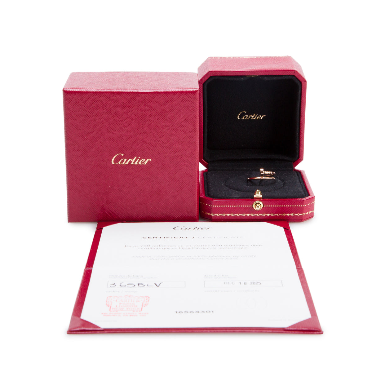 Cartier 2024 18k Rose Gold Juste Un Clou Ring, Small Model, Size 49 4.25 w/ Box & Certificate