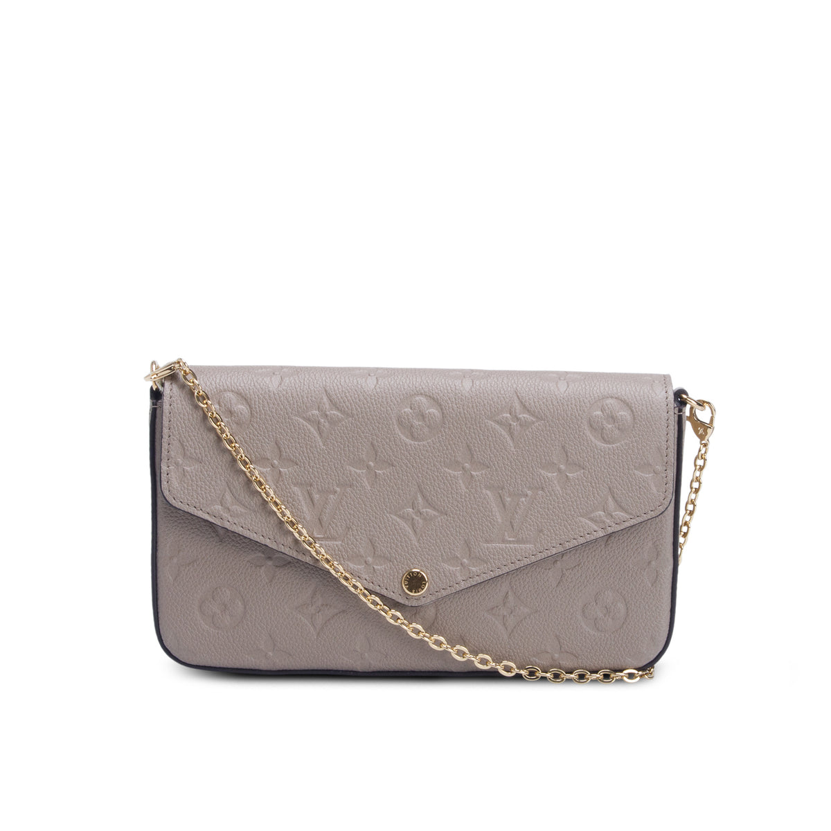 Louis Vuitton Turtledove Monogram Empreinte Leather Felicie Pochette w/ Inserts
