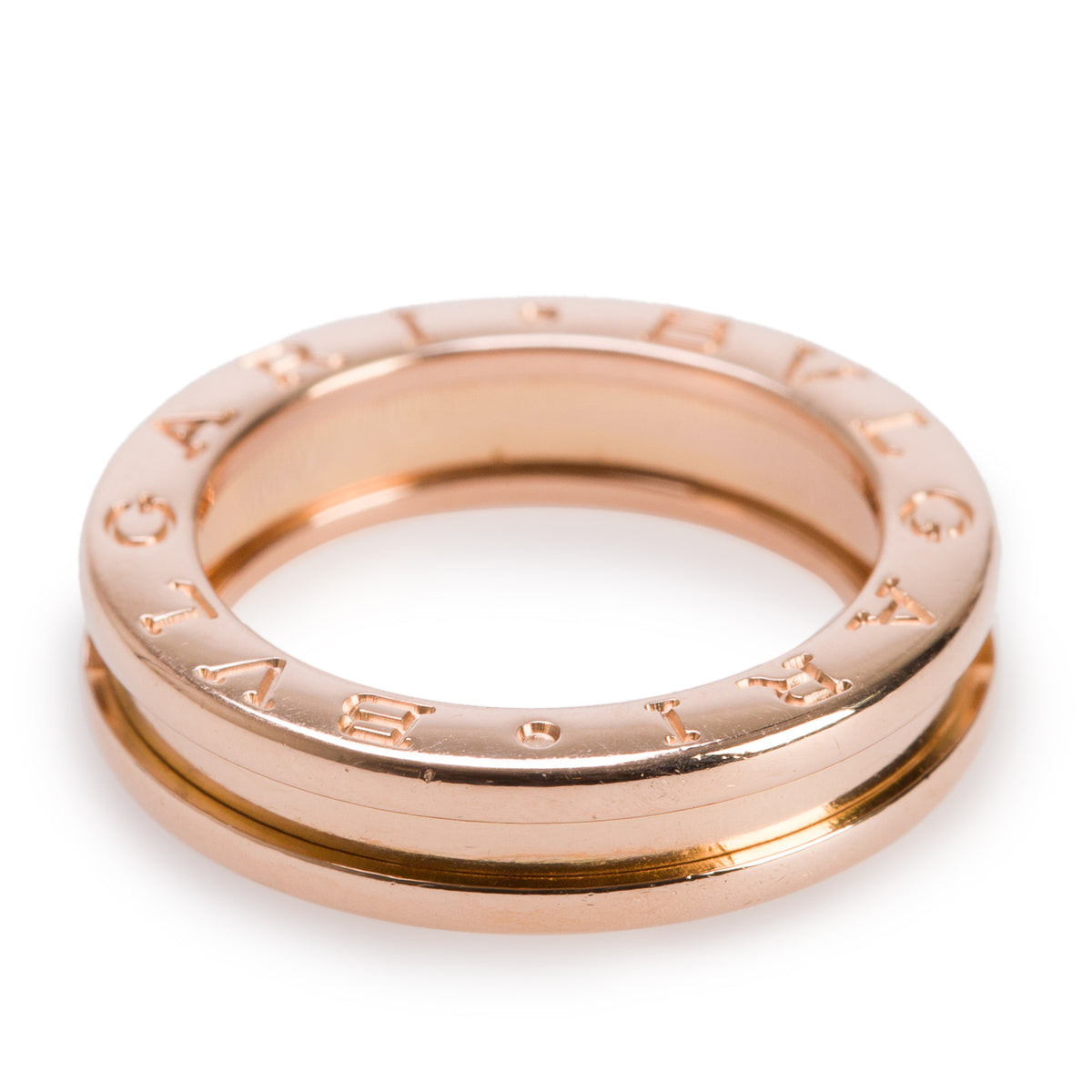 BVLGARI 18k Rose Gold B.Zero1 One-Band Ring Size 49 5