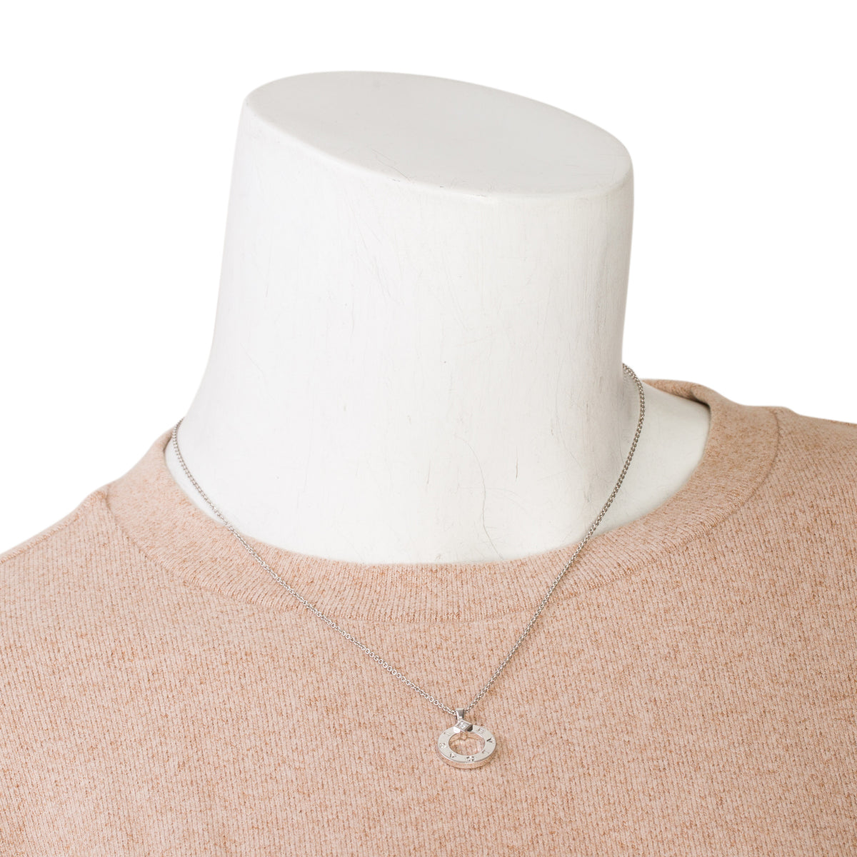 BVLGARI Bvlgari 18k White Gold Diamond Pendant Necklace