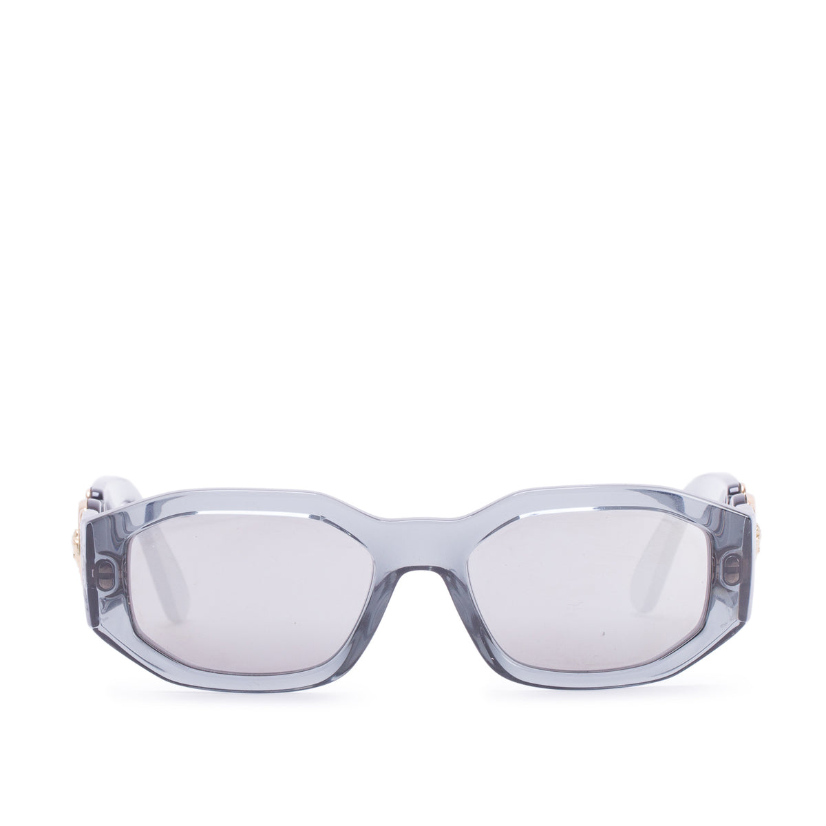 Versace 4361 Grey Acetate Mirrored Medusa Biggie Sunglasses w/ Case