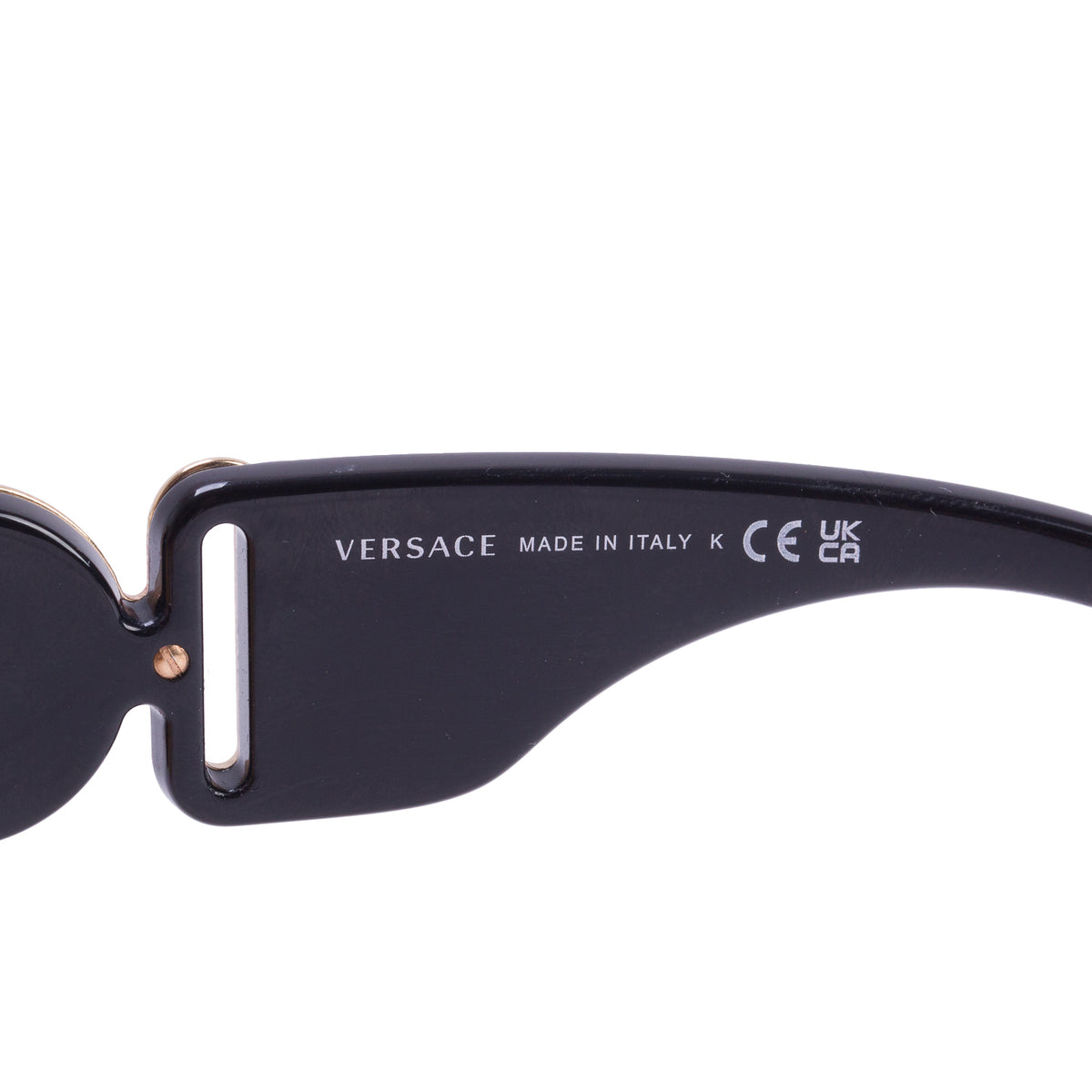 Versace 4391 Black Acetate Shield Aviator Sunglasses w/ Case