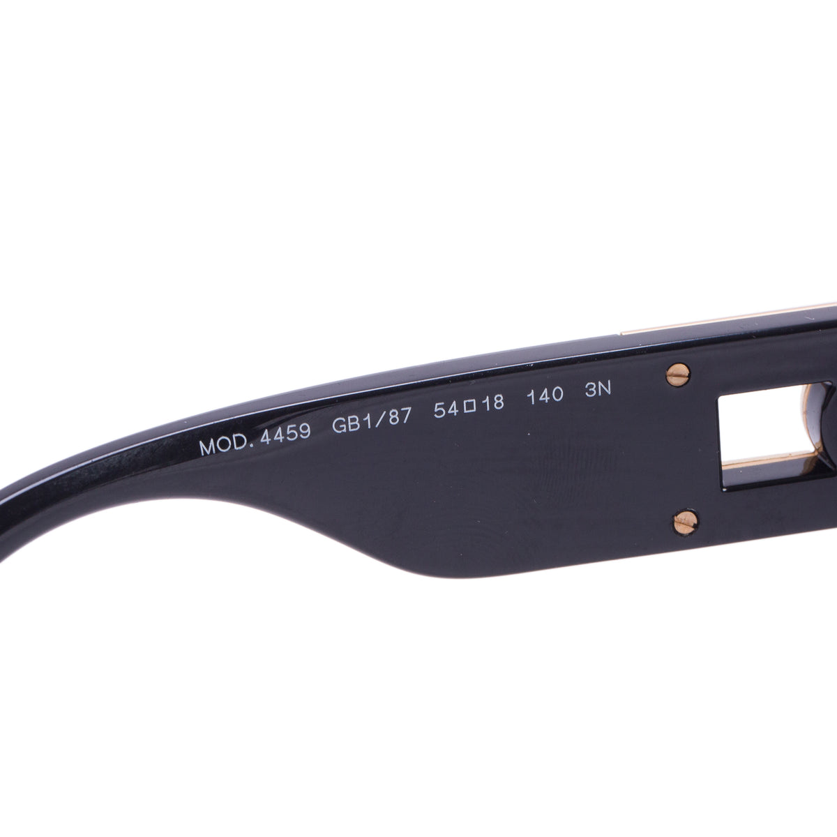 Versace 4459 Black Acetate Medusa Rectangular Sunglasses w/ Case