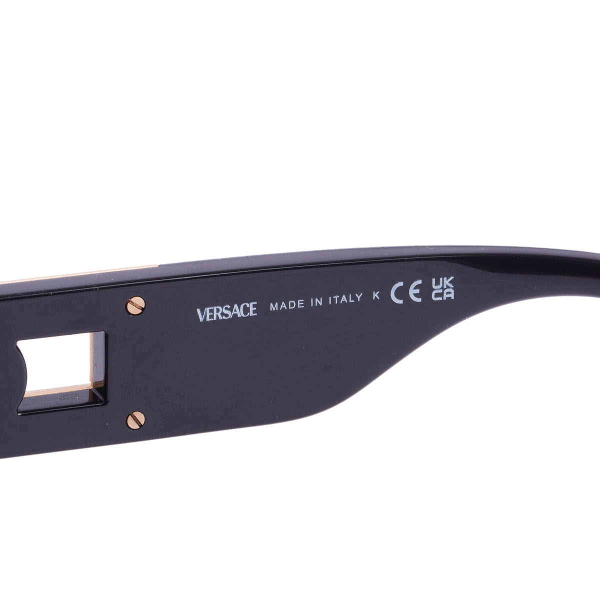 Versace 4459 Black Acetate Medusa Rectangular Sunglasses w/ Case