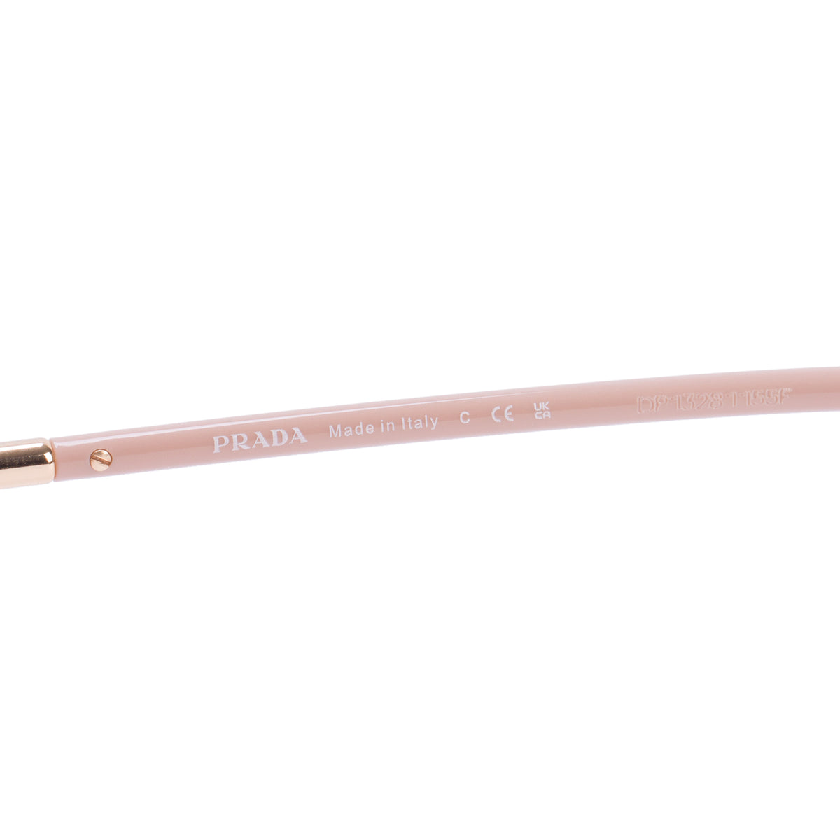 Prada SPR 67X Pink Metal Oversize Square Sunglasses w/ Box & Case