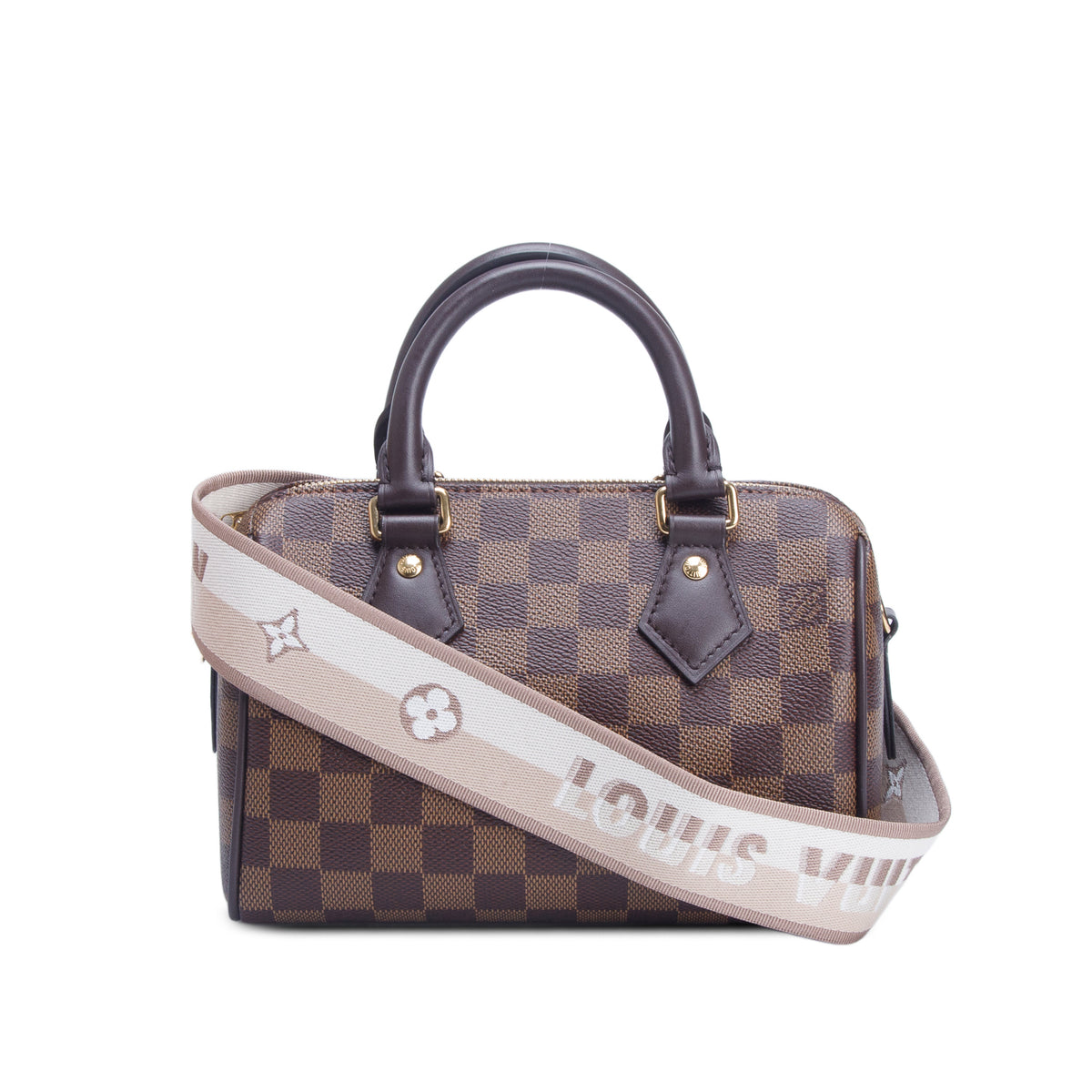 Louis Vuitton Damier Ebene Speedy Bandouliere 20 w/ Strap & Box
