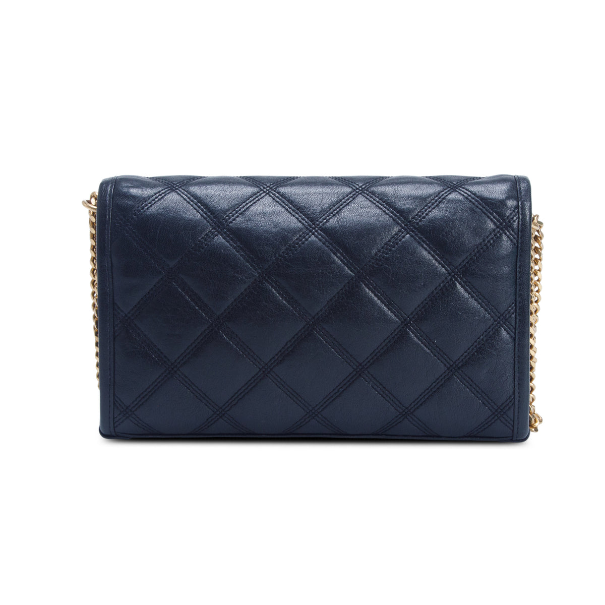 Saint Laurent Black Quilted Leather Becky Chain Wallet