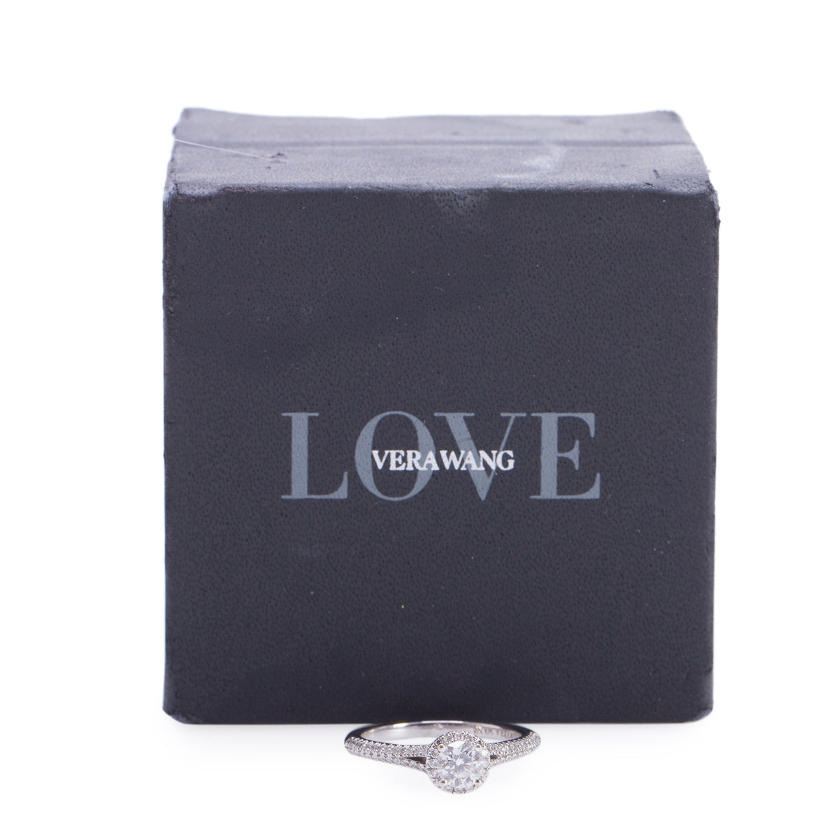 Vera Wang 14k White Gold 0.50 ct. Round Cut Diamond Engagement Ring, Size 7 w/ Box