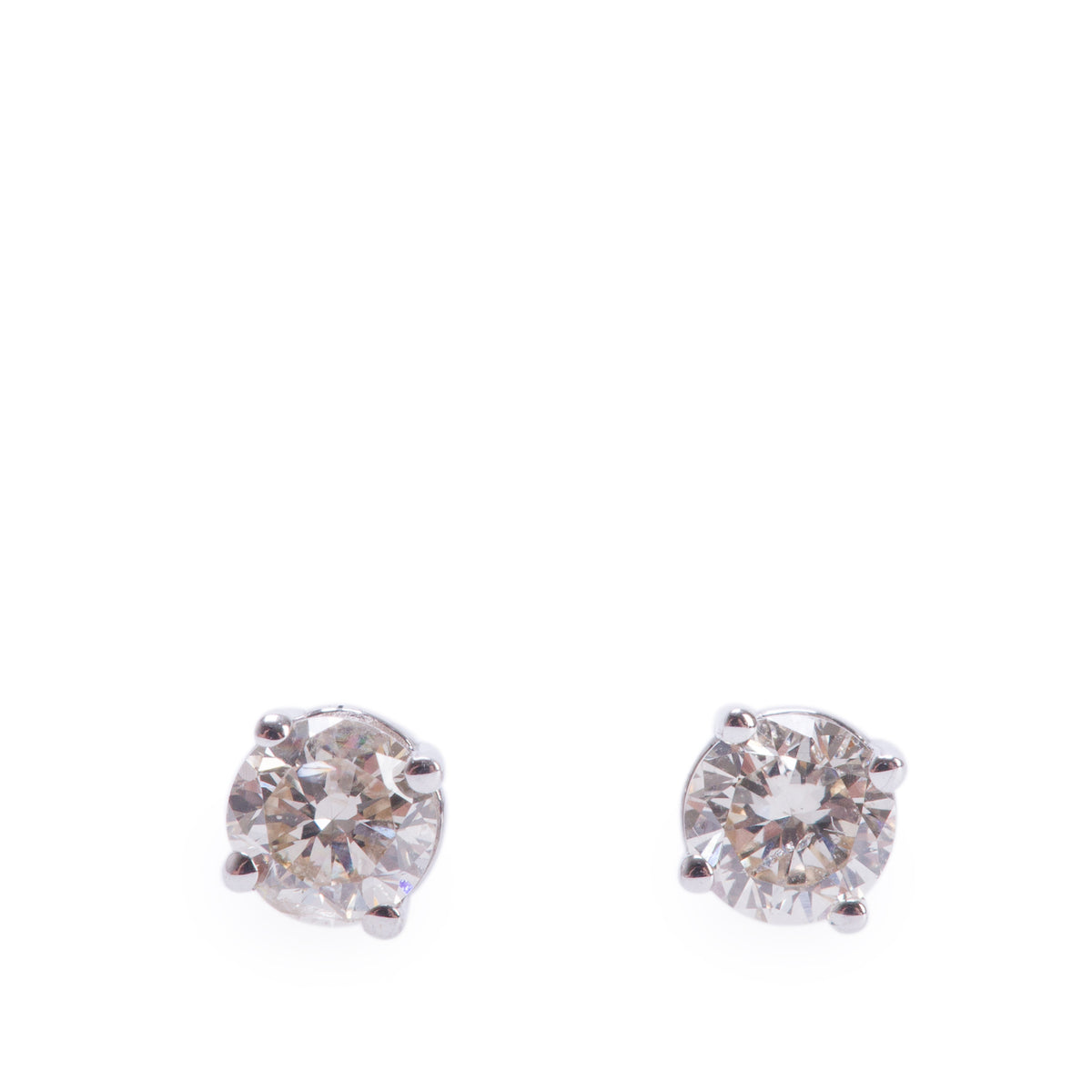 Effy 14k White Gold 0.22 tcw. Diamond Stud Earrings w/ Box