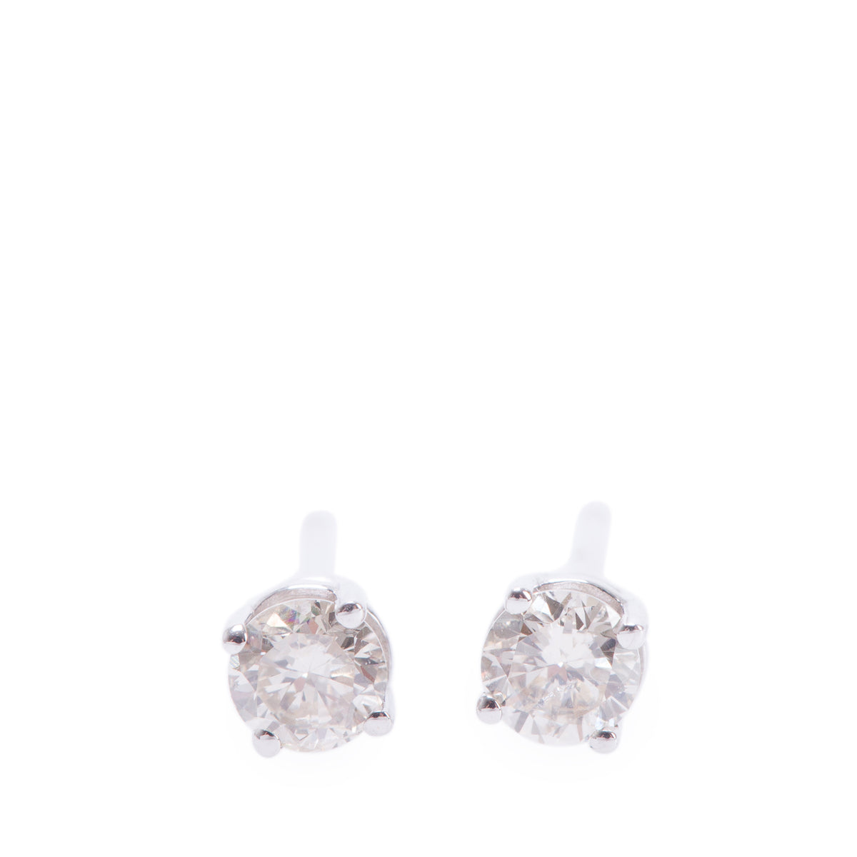 Effy 14k White Gold 0.22 tcw. Diamond Stud Earrings w/ Box