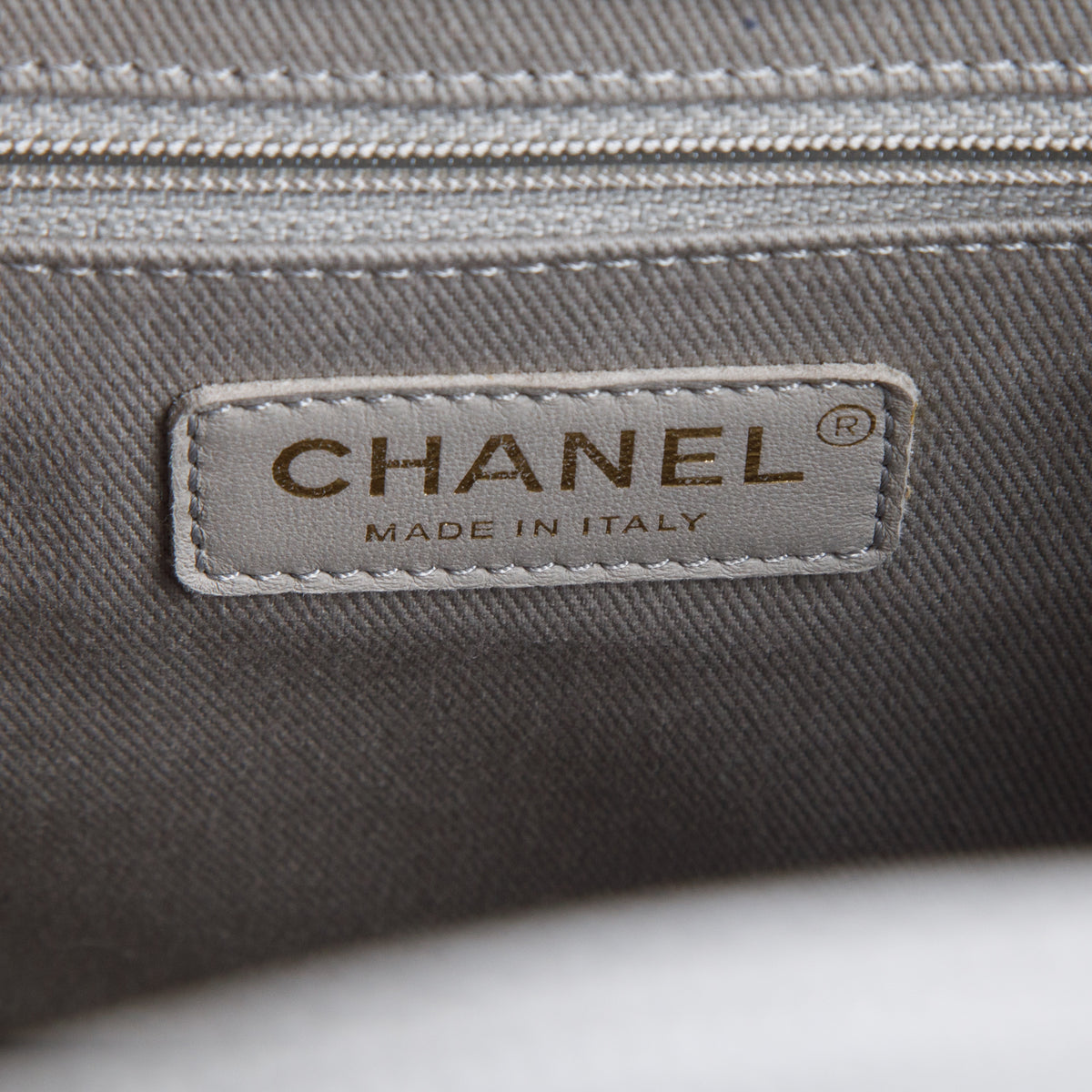 Chanel Grey Caviar Leather Small Business Affinity Tote w/ Box & Authenticity Card