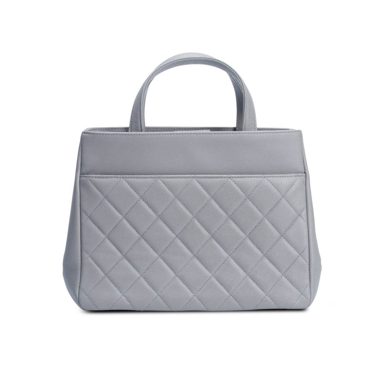 Chanel Grey Caviar Leather Small Business Affinity Tote w/ Box & Authenticity Card