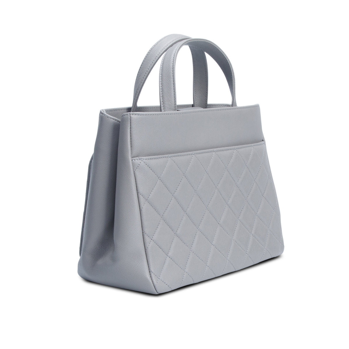 Chanel Grey Caviar Leather Small Business Affinity Tote w/ Box & Authenticity Card