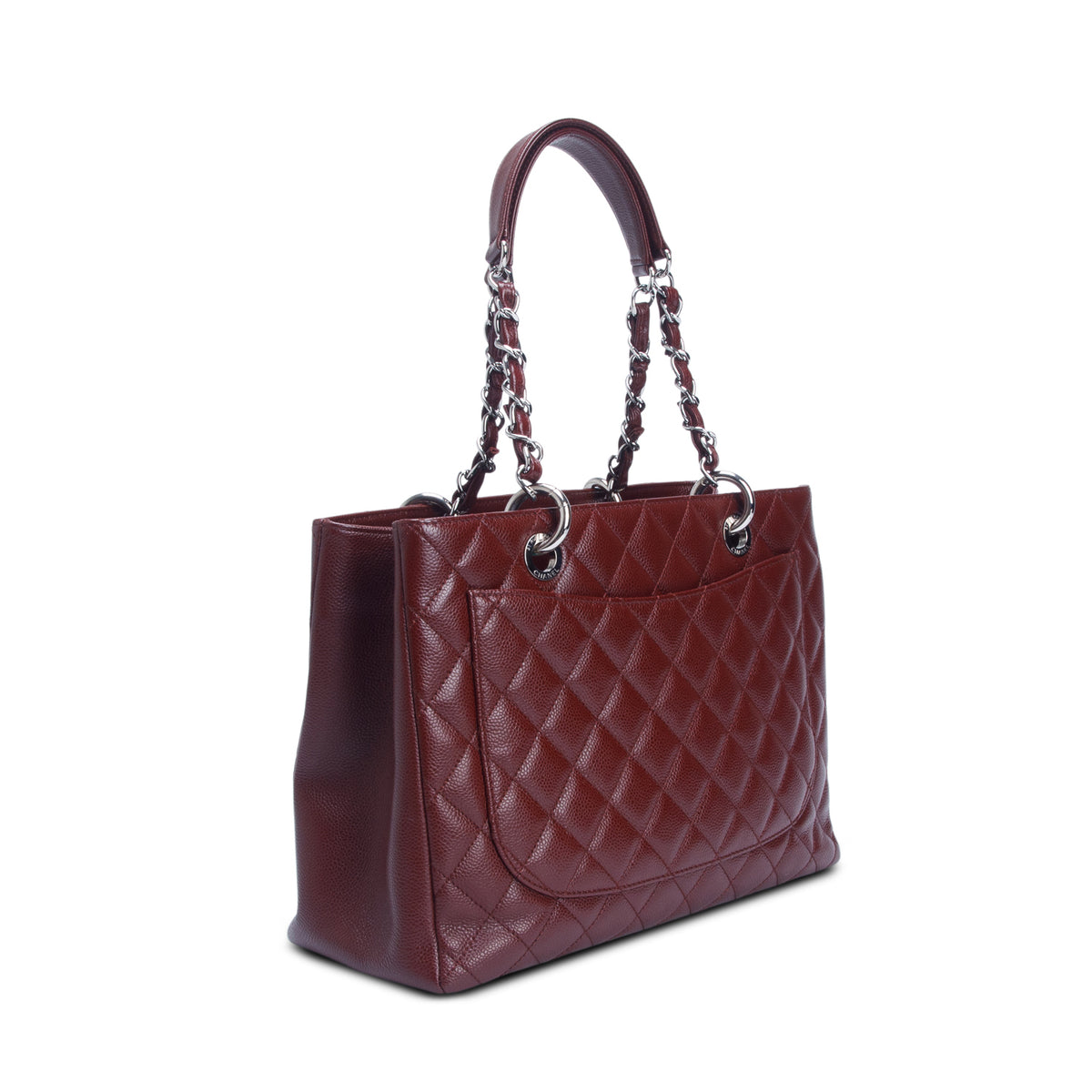 Chanel Burgundy Caviar Leather Grand Shopping Tote (GST)