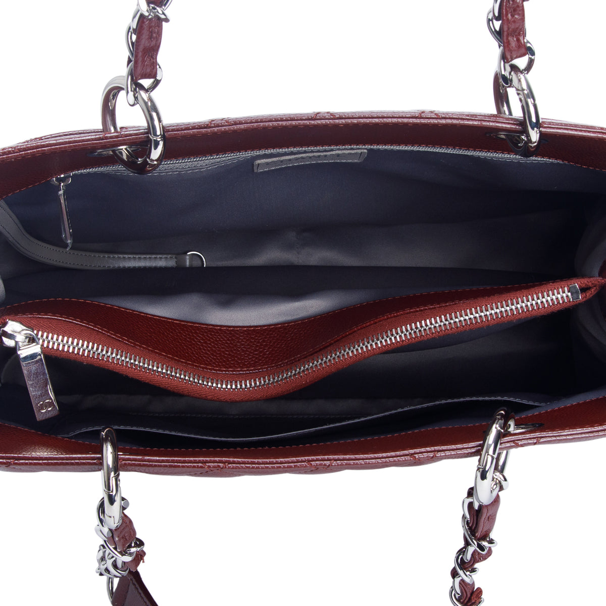 Chanel Burgundy Caviar Leather Grand Shopping Tote (GST)