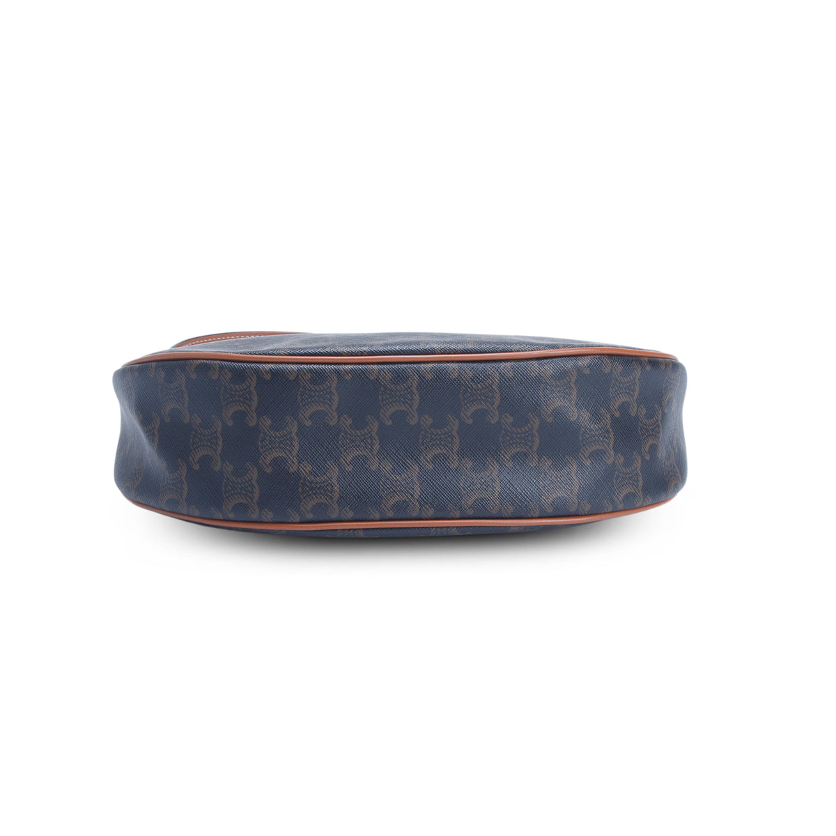 Celine 2023 Brown Triomphe Canvas and Calfskin Ava Shoulder Bag