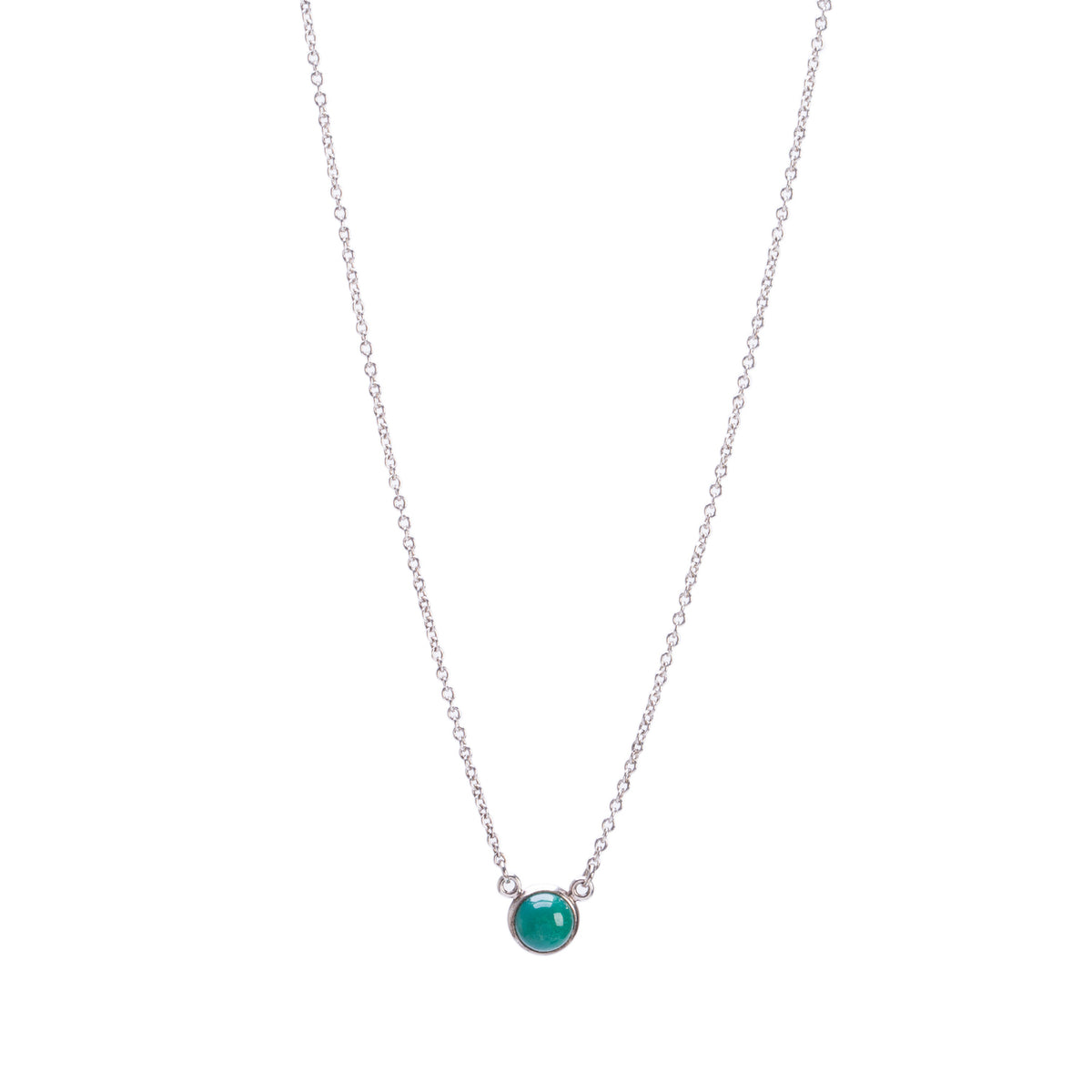 Tiffany & Co. Elsa Peretti Sterling Silver Color by the Yard Green Turquoise Pendant Necklace