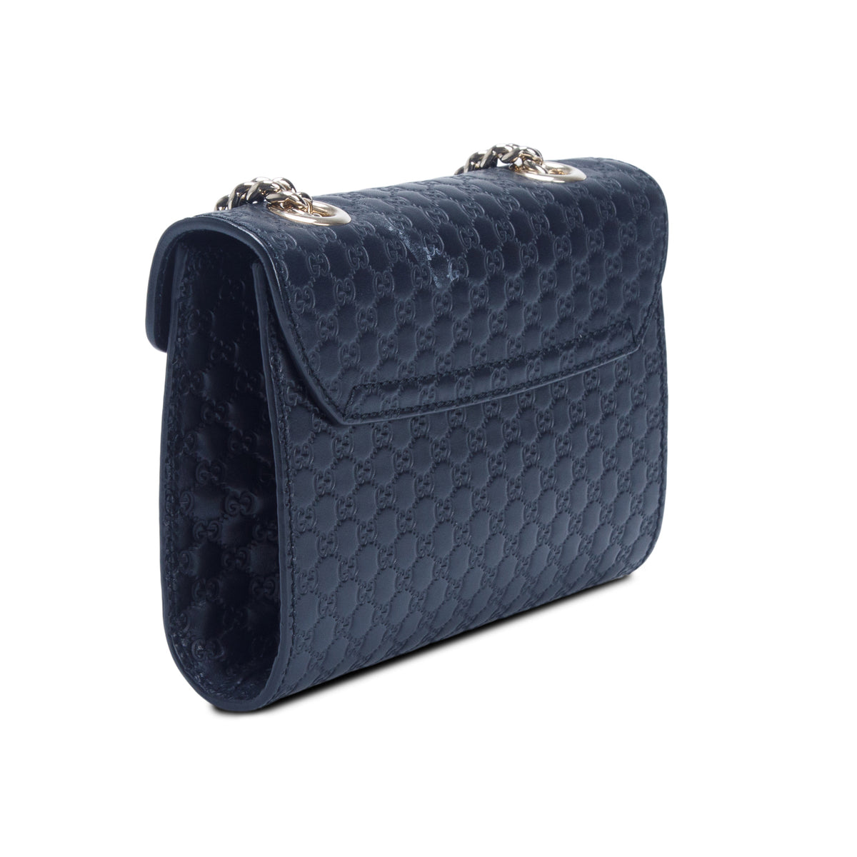 Gucci Black Leather Signature Mini Emily Horsebit Bag