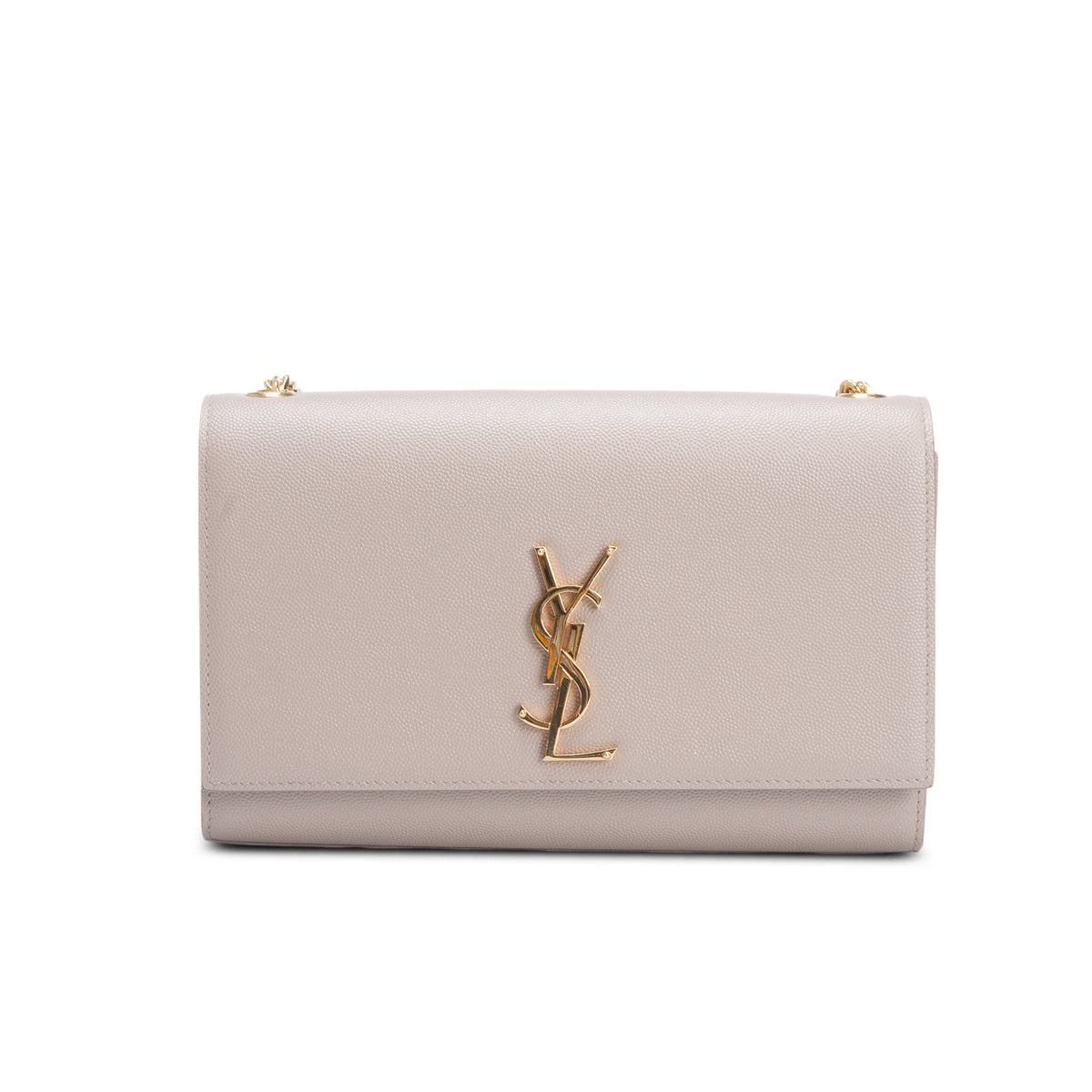 Saint Laurent 2022 Brown Grain De Poudre Medium Kate Bag w/ Box