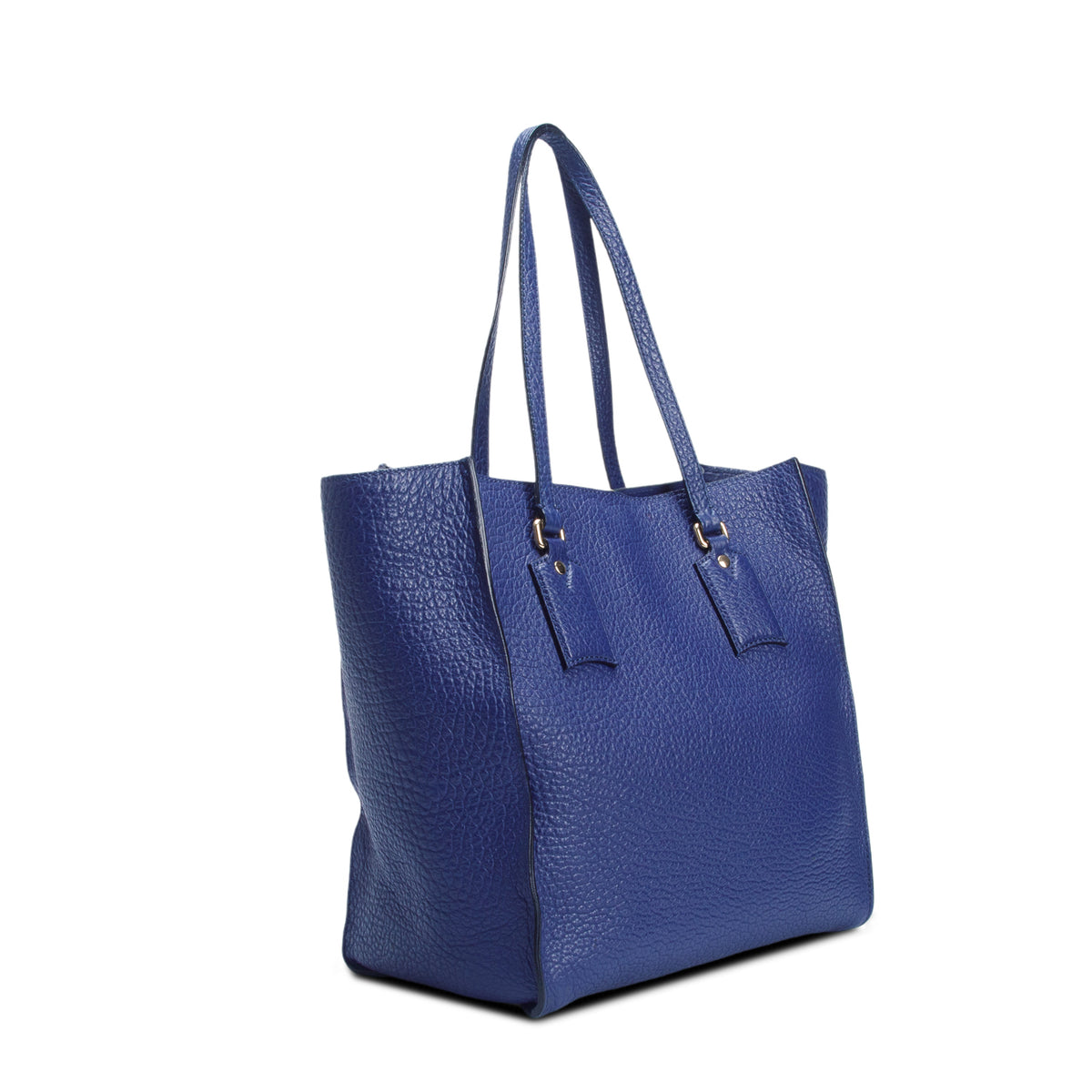Burberry Blue Heritage Grain Medium Woodbury Tote