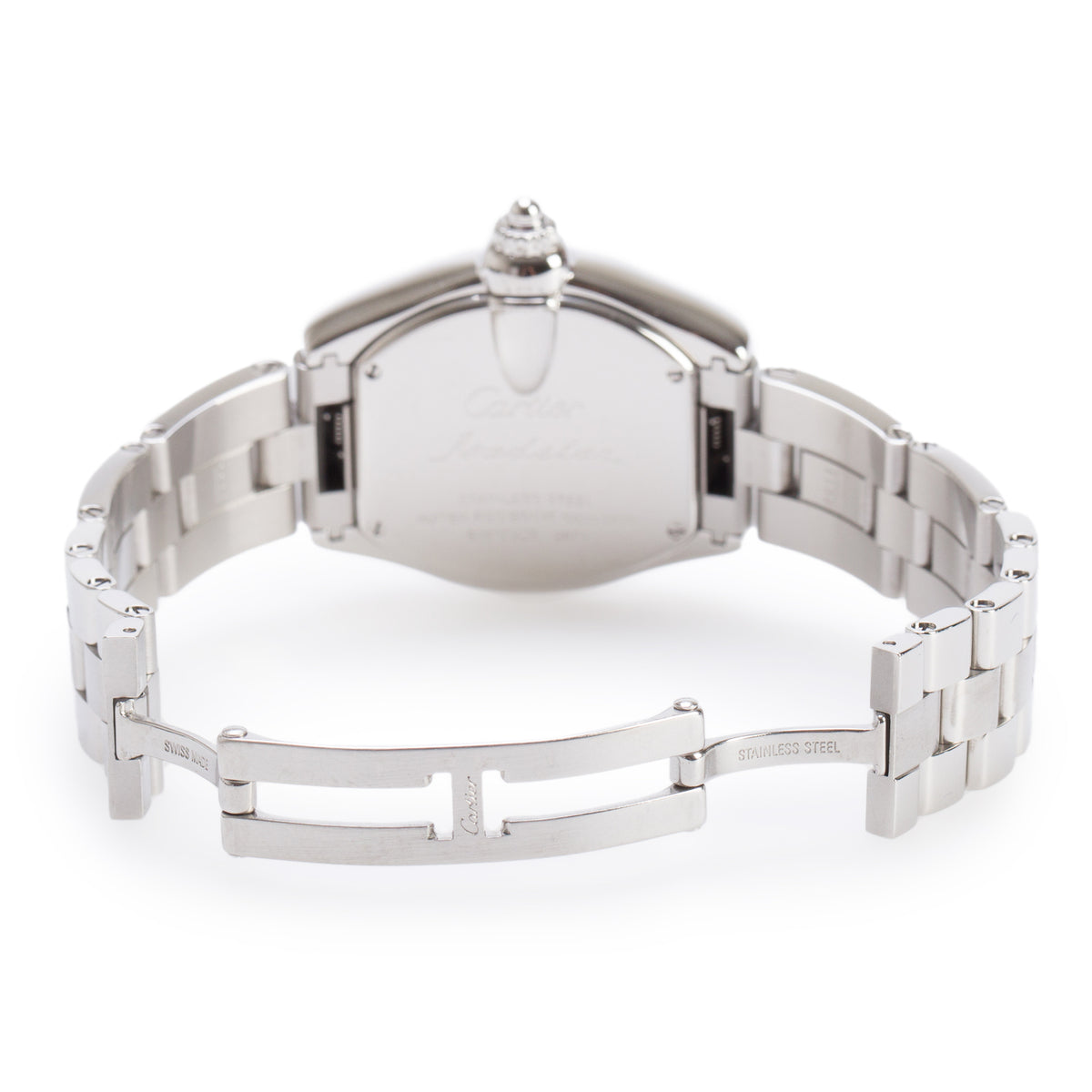 Cartier Stainless Steel Roadster 31 MM Quartz Watch Silver Dial 2675 w/ Straps