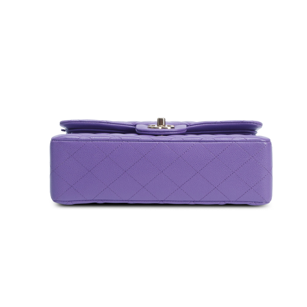Chanel 2025 Purple Quilted Caviar Leather Classic Small Double Flap Bag w/ Box & Receipt