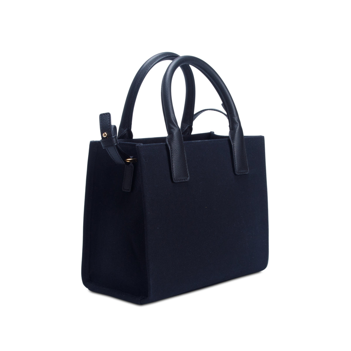 Versace Black Canvas La Medusa Mini Tote w/ Strap