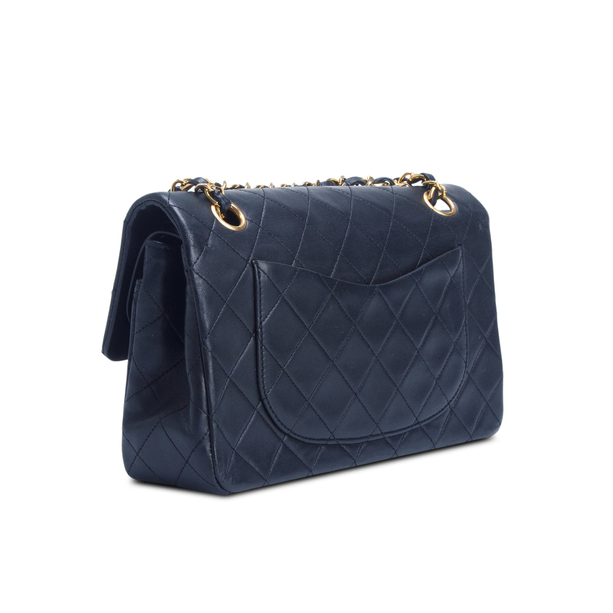 Chanel Vintage Black Lambskin Classic Small Double Flap Bag
