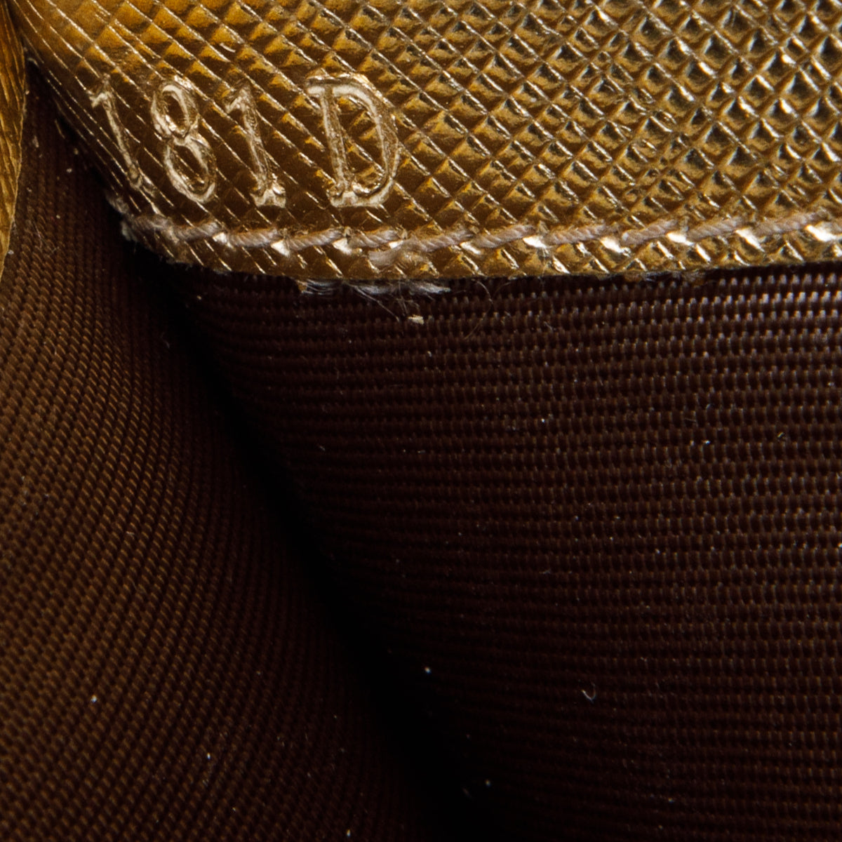Prada Gold Saffiano Metal Continental Wallet on Chain