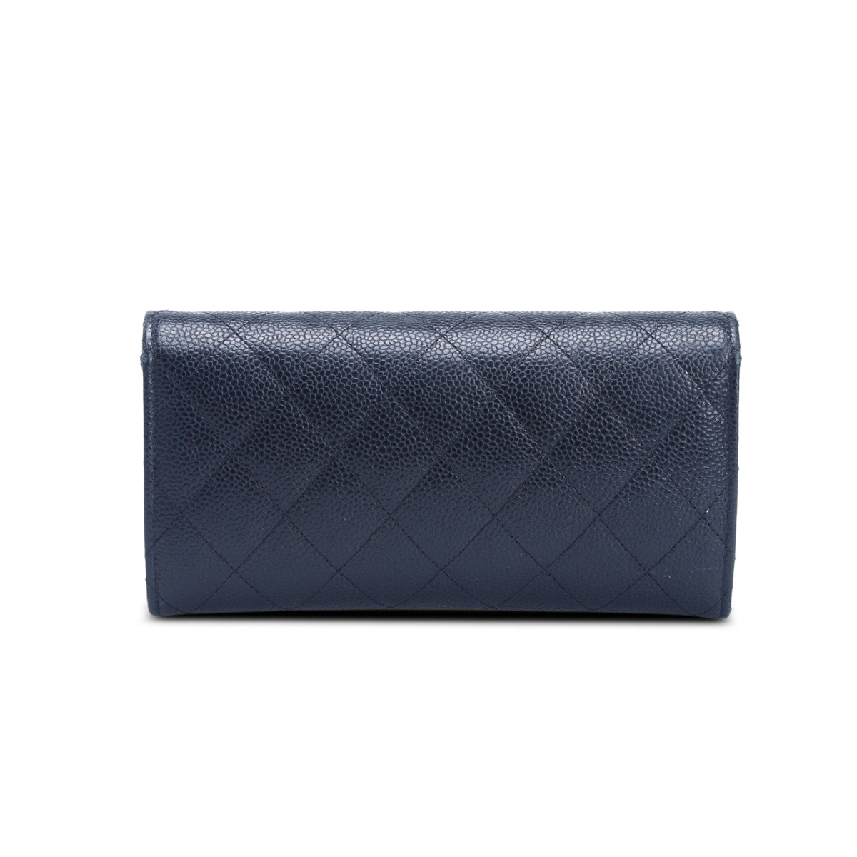 Chanel Black Caviar Leather Classic Long Flap Wallet w/ Box, Authenticity Card & Receipt