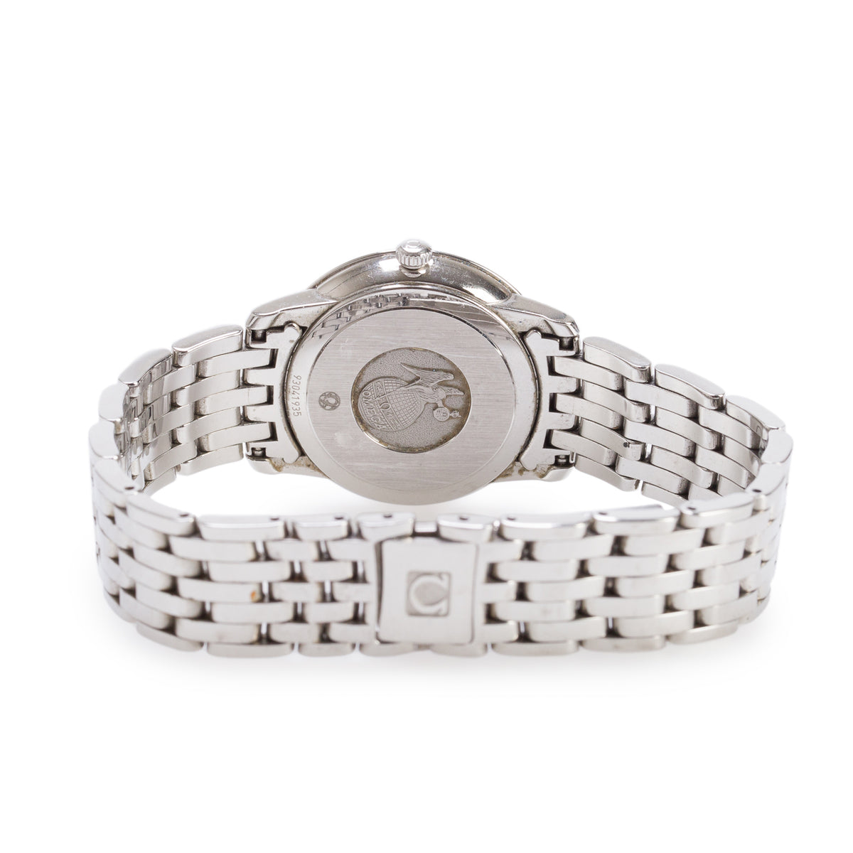 Omega Stainless Steel De Ville Prestige 27.4 MM Quartz Watch Mother of Pearl Diamond Dial