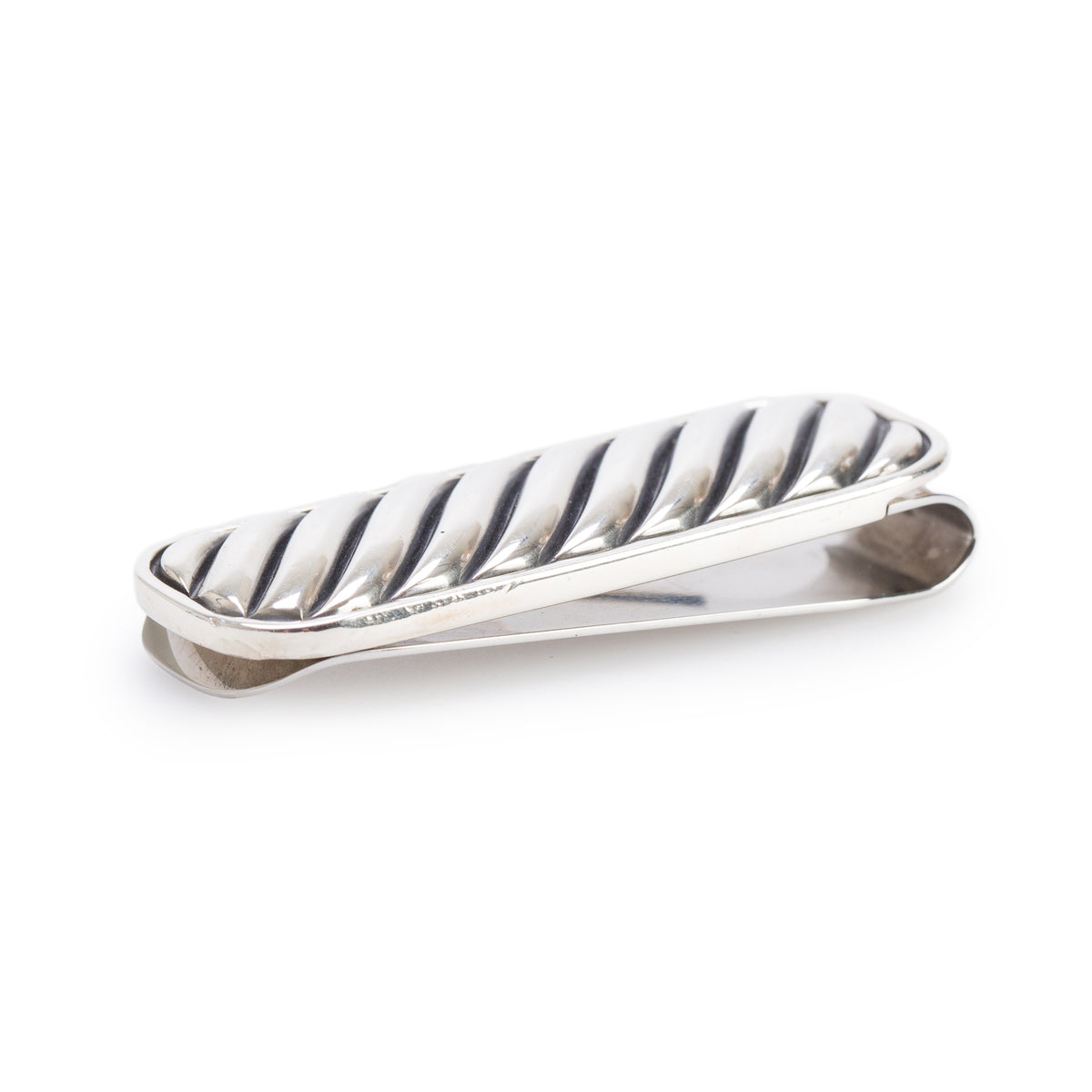 David Yurman Sterling Silver & Stainless Steel Cable Money Clip