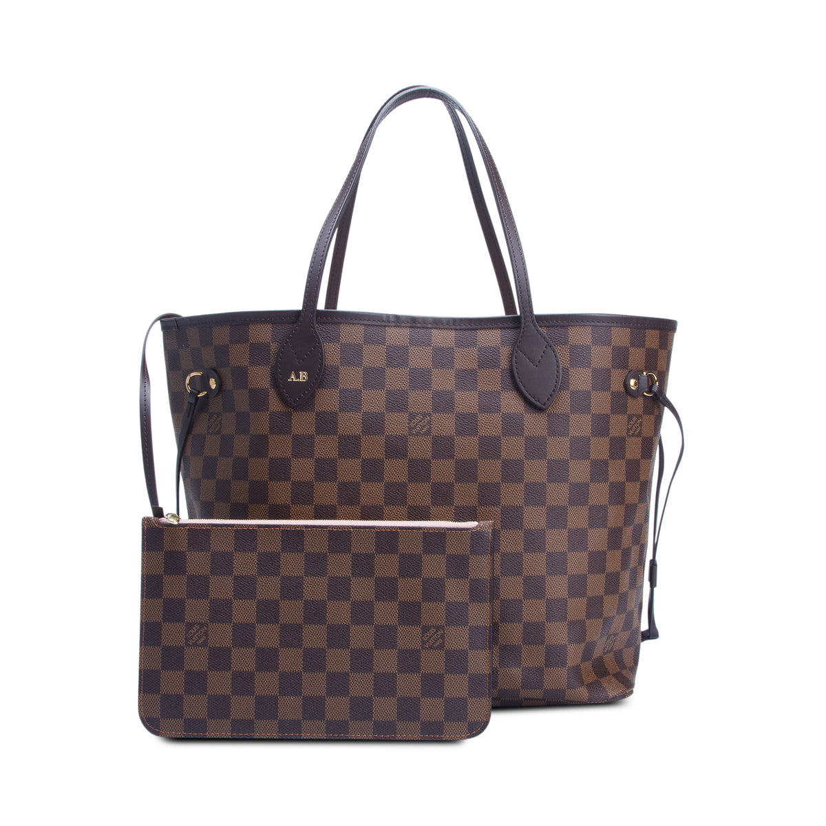 Louis Vuitton Damier Ebene Neverfull MM w/ Pouch