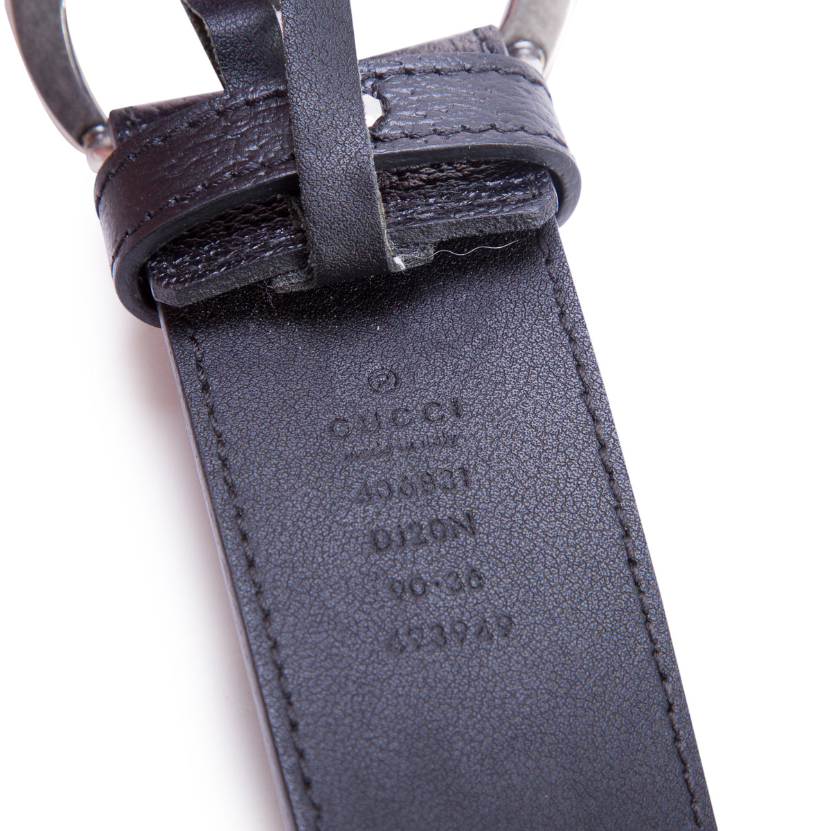 Gucci Black GG Marmont Wide Leather Belt 90 36