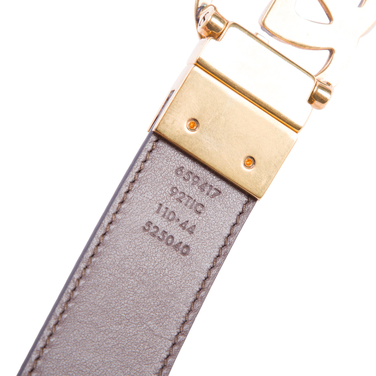 Gucci GG Supreme Canvas Black Calfskin Leather GG Marmont Reversible Belt 110 44