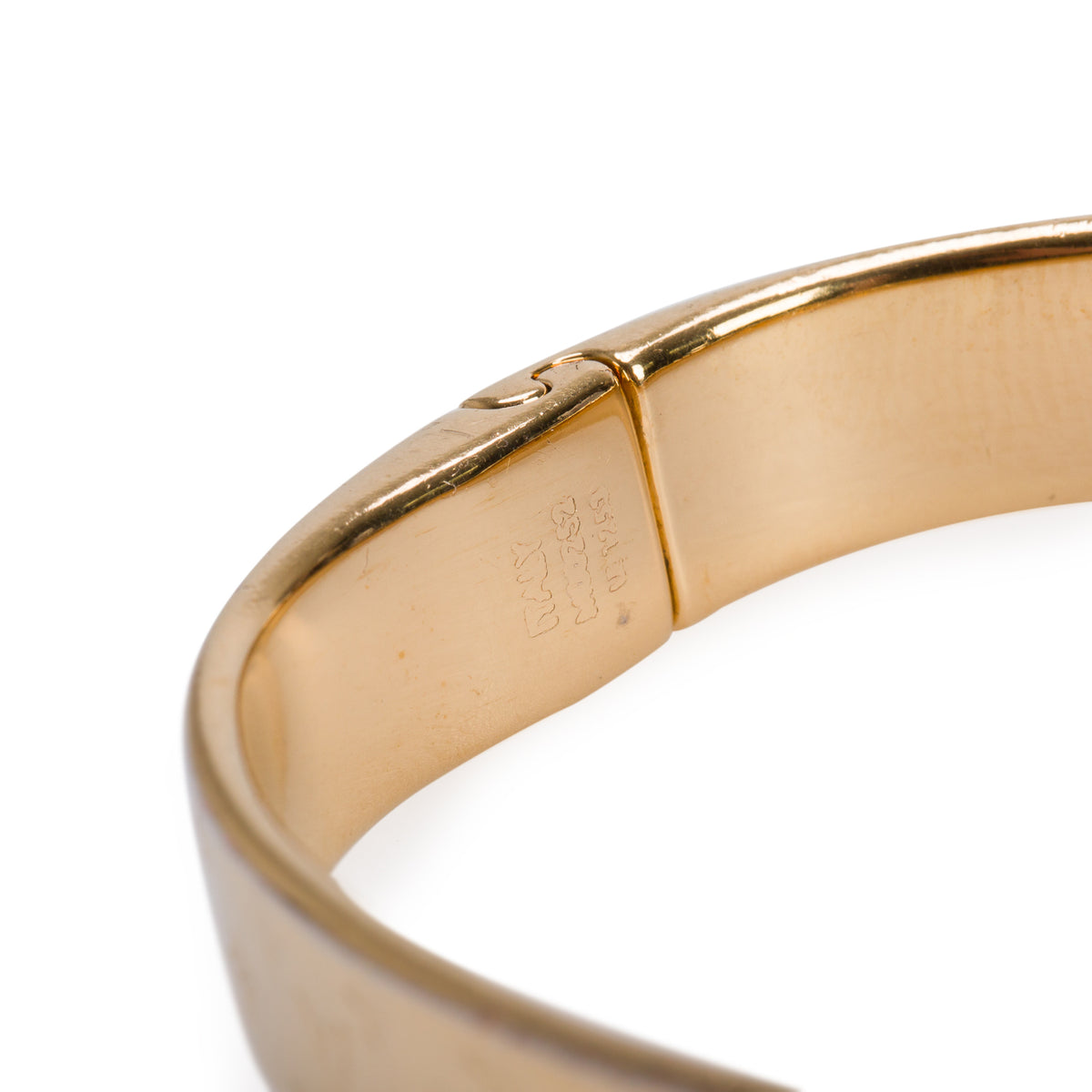 Louis Vuitton Gold Monogram Brass Nanogram Cuff Bracelet