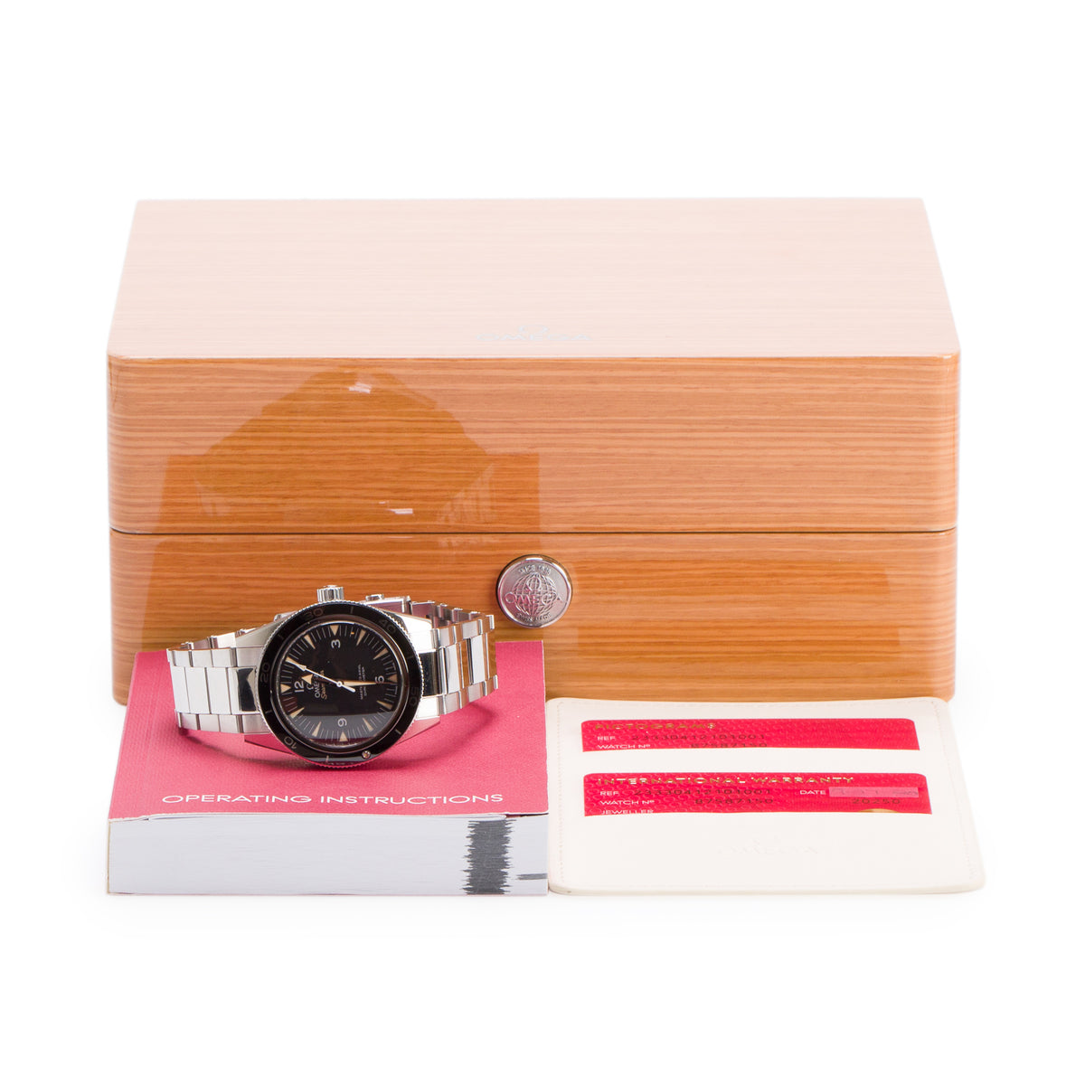 Omega 2020 Stainless Steel Seamaster 300 41 MM Master Co-Axial Chronometer Automatic Watch Black Dial w/ Box & Papers