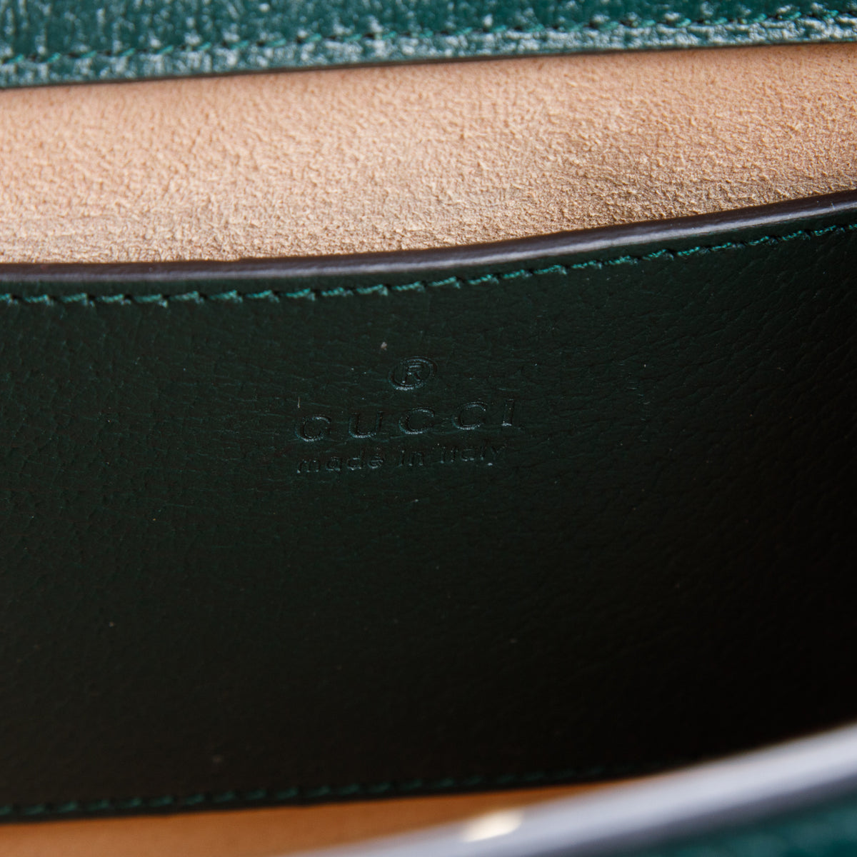 Gucci Green Calfskin Leather Diana Mini Tote Bag w/ Strap